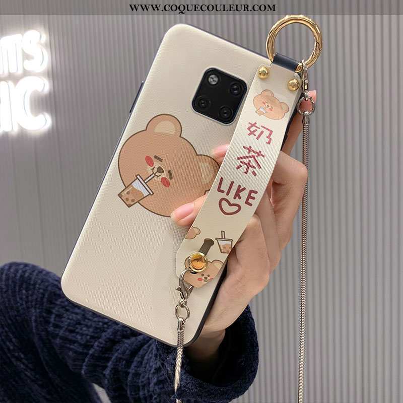 Coque Huawei Mate 20 Pro Fluide Doux Dessin Animé, Housse Huawei Mate 20 Pro Personnalité Blanc Blan