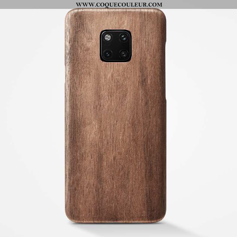 Coque Huawei Mate 20 Pro En Bois Légère Étui, Housse Huawei Mate 20 Pro Ultra Protection Khaki