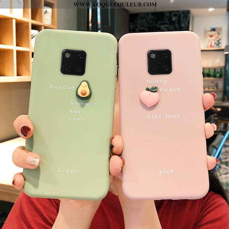 Étui Huawei Mate 20 Pro Protection Créatif Petit, Coque Huawei Mate 20 Pro Personnalité Rose