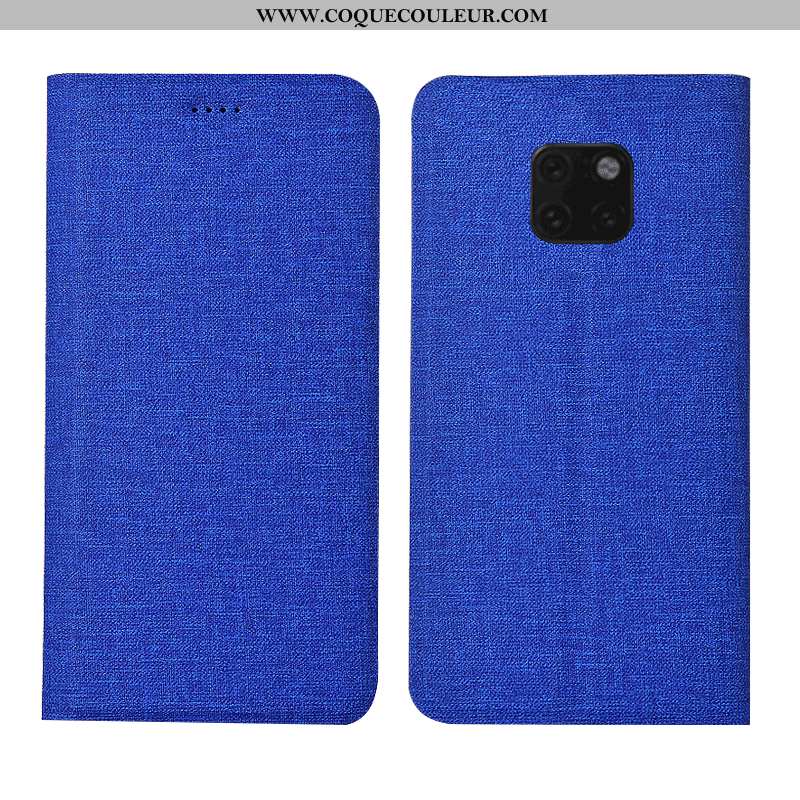 Coque Huawei Mate 20 Rs Cuir Étui Téléphone Portable, Housse Huawei Mate 20 Rs Bleu