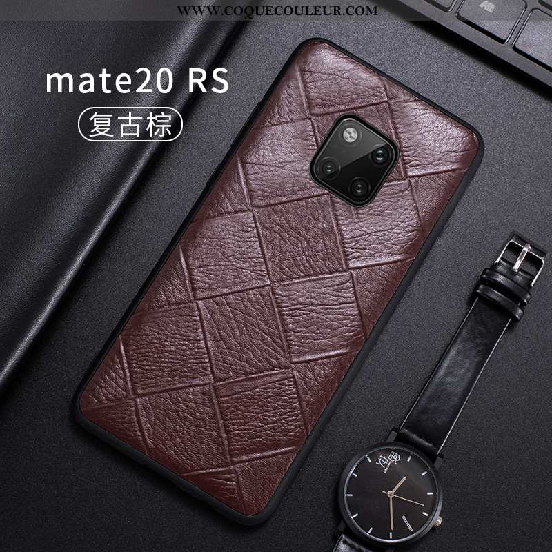 Étui Huawei Mate 20 Rs Fluide Doux Qualité Bovins, Coque Huawei Mate 20 Rs Cuir Véritable Tout Compr