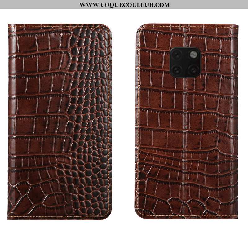 Housse Huawei Mate 20 Rs Modèle Fleurie Cuir Véritable Étui, Étui Huawei Mate 20 Rs Protection Télép