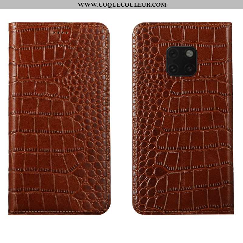 Housse Huawei Mate 20 Rs Modèle Fleurie Cuir Véritable Étui, Étui Huawei Mate 20 Rs Protection Télép