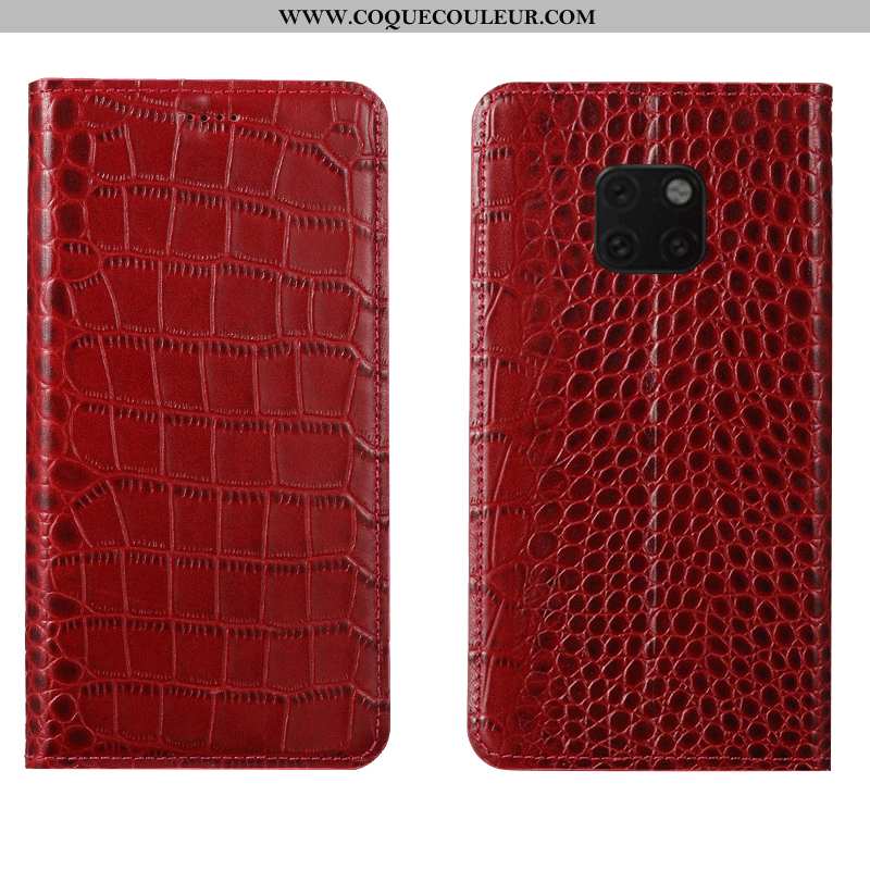 Housse Huawei Mate 20 Rs Modèle Fleurie Cuir Véritable Étui, Étui Huawei Mate 20 Rs Protection Télép