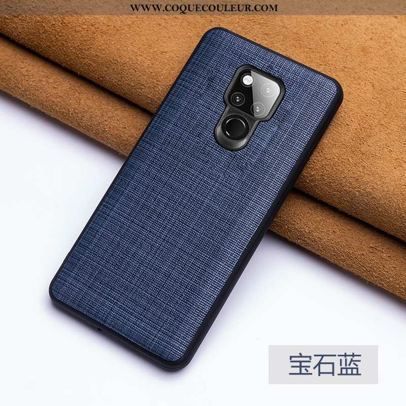 Étui Huawei Mate 20 X Ultra Luxe Téléphone Portable, Coque Huawei Mate 20 X Tendance Bleu Foncé