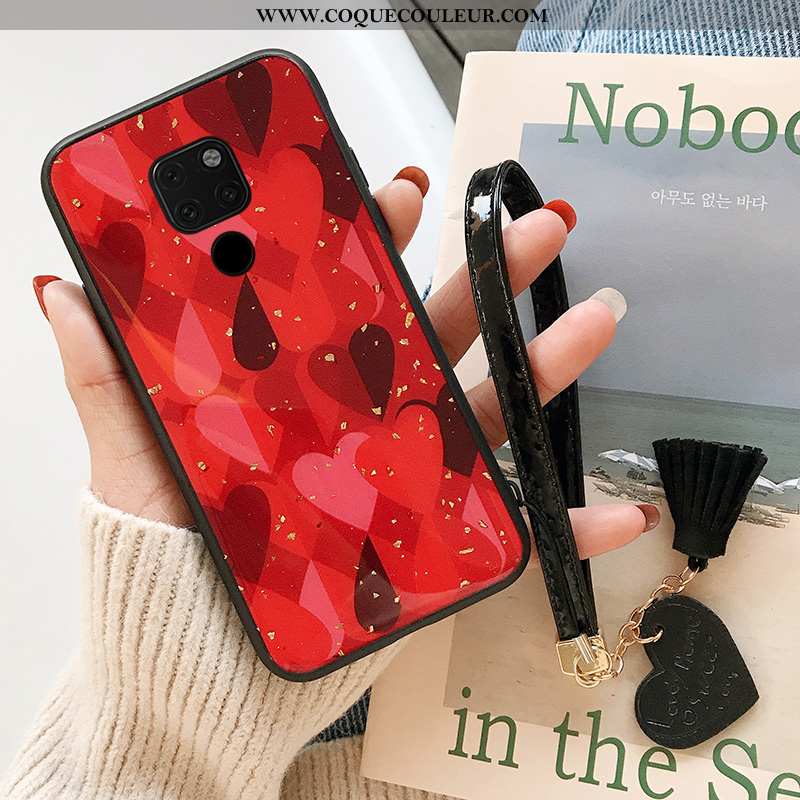 Coque Huawei Mate 20 X Silicone Étui Rouge, Housse Huawei Mate 20 X Protection Charmant Rouge