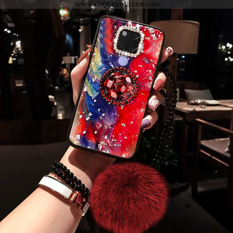 Coque Huawei Mate 20 X Tendance Mode, Housse Huawei Mate 20 X Silicone Étui Rouge