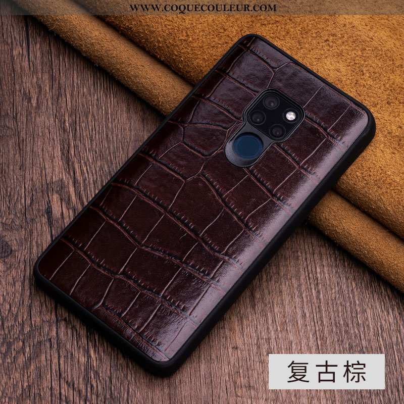 Étui Huawei Mate 20 X Cuir Véritable Business Étui, Coque Huawei Mate 20 X Cuir Couvercle Arrière No