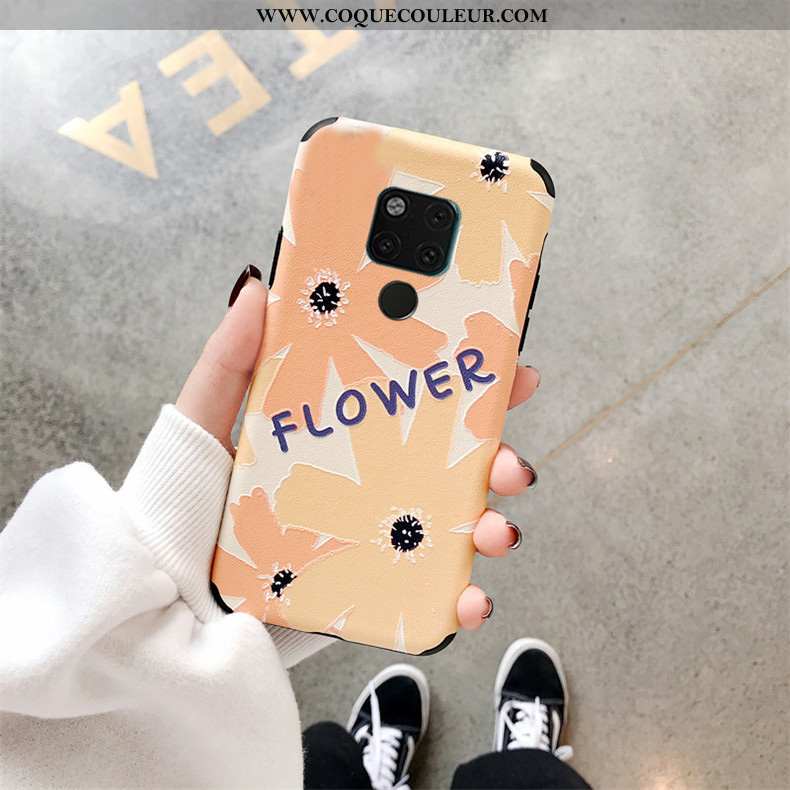 Étui Huawei Mate 20 X Modèle Fleurie Gaufrage Protection, Coque Huawei Mate 20 X Fluide Doux Charman