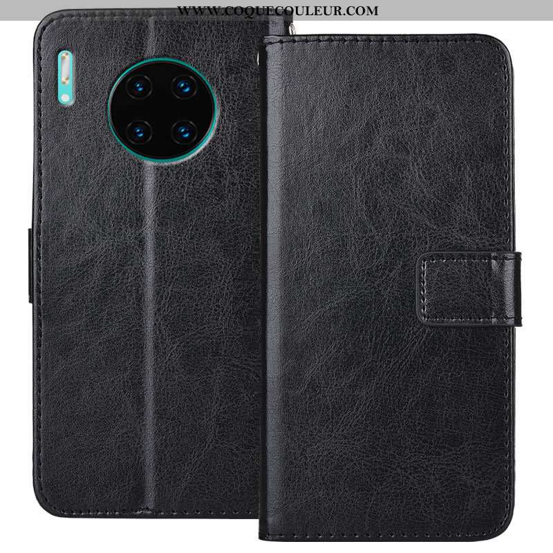 Housse Huawei Mate 30 Cuir Or Housse, Étui Huawei Mate 30 Protection Doré