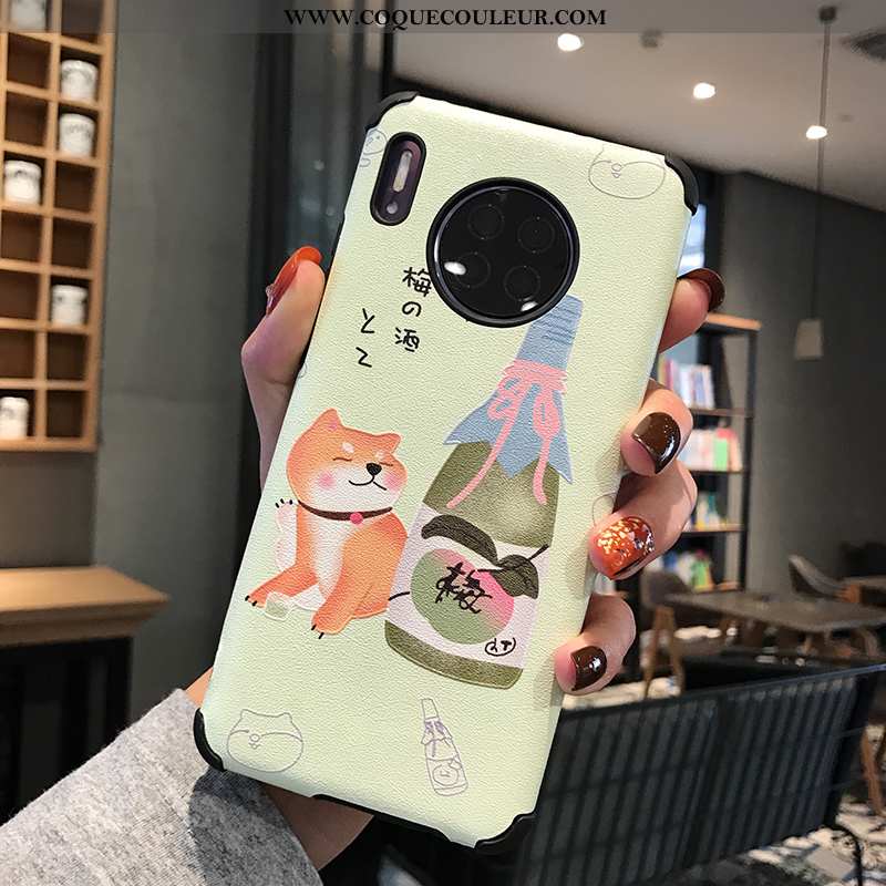 Étui Huawei Mate 30 Tendance Style Chinois Fluide Doux, Coque Huawei Mate 30 Modèle Fleurie Silicone