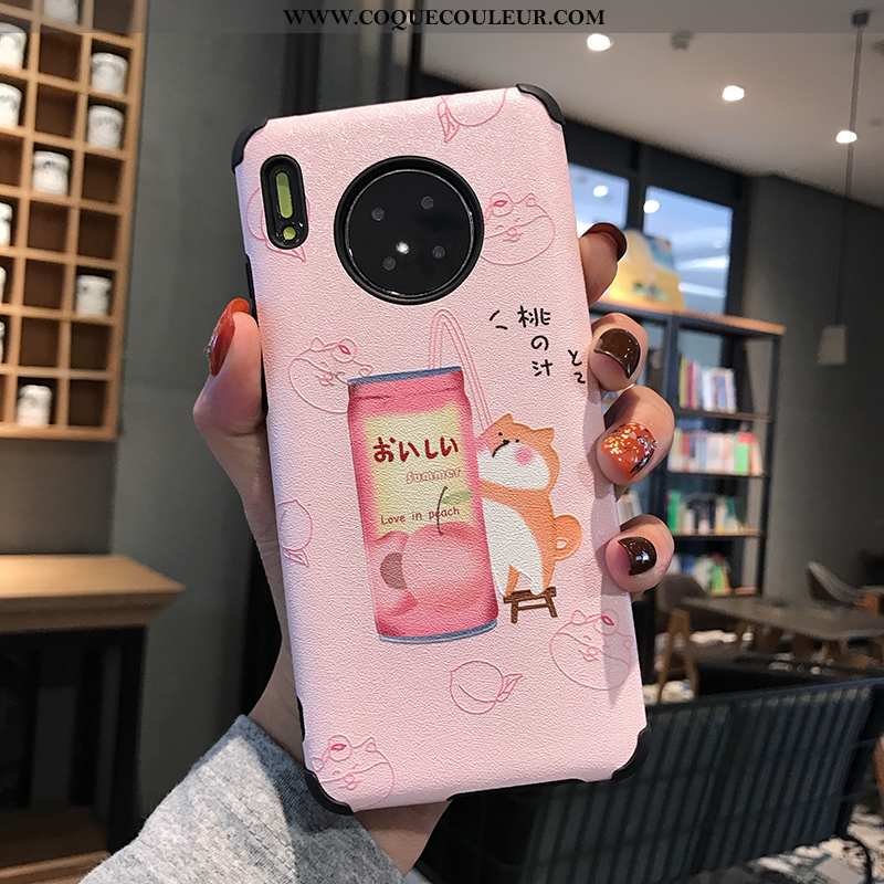 Étui Huawei Mate 30 Tendance Style Chinois Fluide Doux, Coque Huawei Mate 30 Modèle Fleurie Silicone