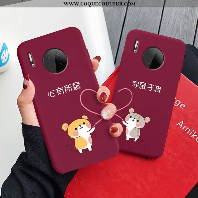 Étui Huawei Mate 30 Silicone Dessin Animé Amour, Coque Huawei Mate 30 Protection Téléphone Portable 