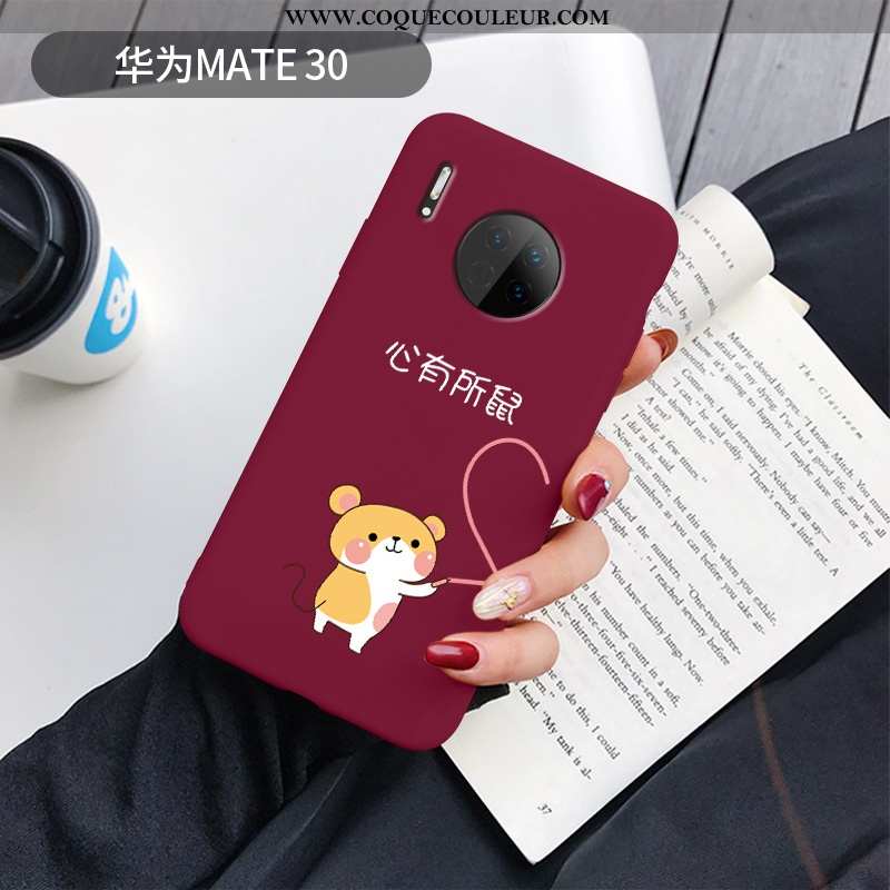 Étui Huawei Mate 30 Silicone Dessin Animé Amour, Coque Huawei Mate 30 Protection Téléphone Portable 