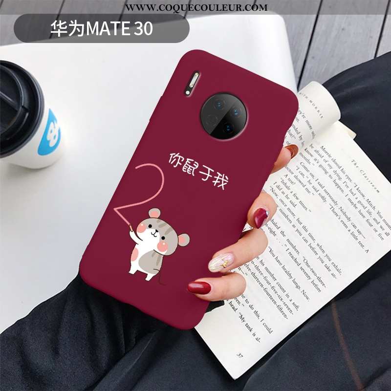 Étui Huawei Mate 30 Silicone Dessin Animé Amour, Coque Huawei Mate 30 Protection Téléphone Portable 