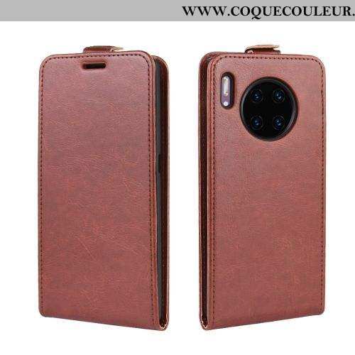 Housse Huawei Mate 30 Protection Marron Étui, Étui Huawei Mate 30 Cuir Téléphone Portable