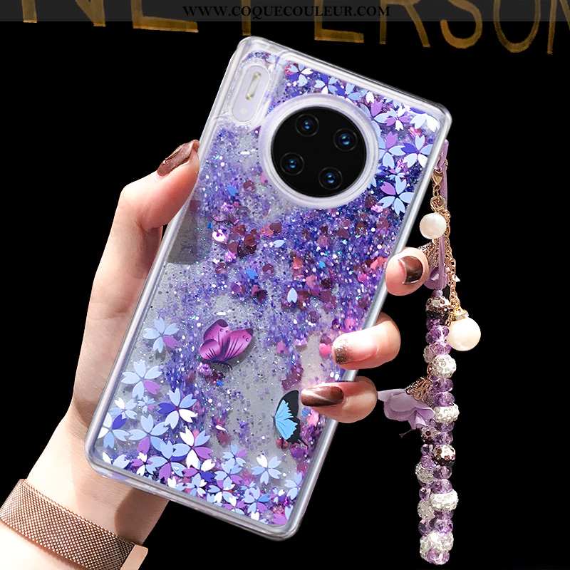 Étui Huawei Mate 30 Tendance Quicksand Coque, Coque Huawei Mate 30 Violet Incassable