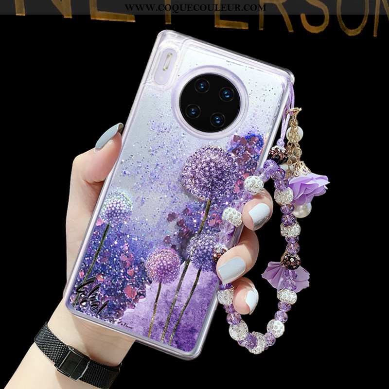 Étui Huawei Mate 30 Tendance Quicksand Coque, Coque Huawei Mate 30 Violet Incassable