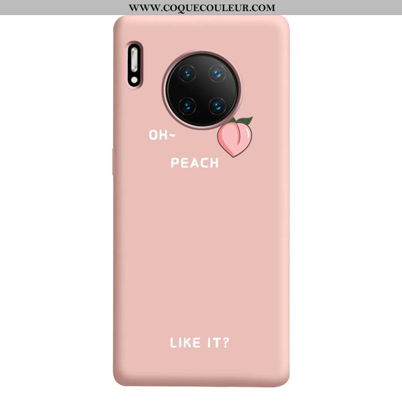 Housse Huawei Mate 30 Protection Tout Compris Simple, Étui Huawei Mate 30 Personnalité Vent Rose