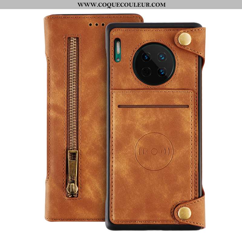 Étui Huawei Mate 30 Portefeuille Téléphone Portable Incassable, Coque Huawei Mate 30 Cuir Housse Mar