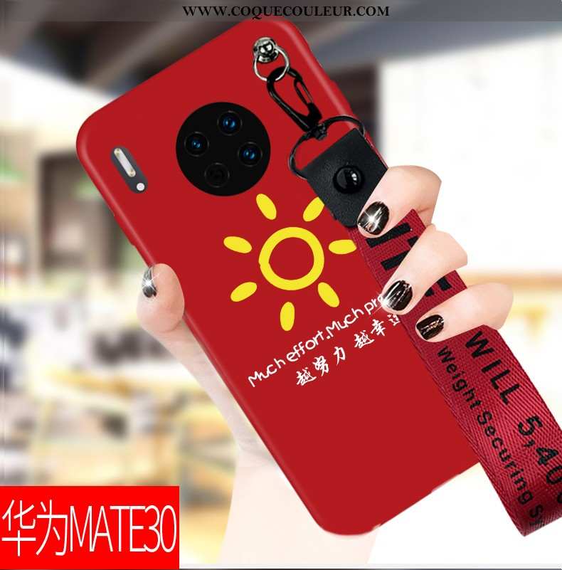 Coque Huawei Mate 30 Personnalité Net Rouge Tout Compris, Housse Huawei Mate 30 Créatif Rouge