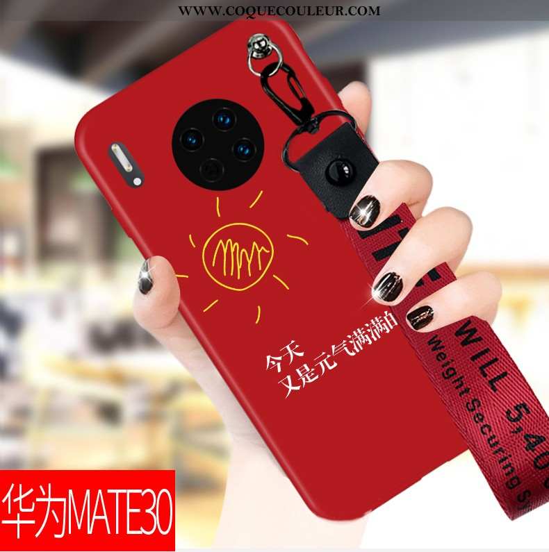 Coque Huawei Mate 30 Personnalité Net Rouge Tout Compris, Housse Huawei Mate 30 Créatif Rouge