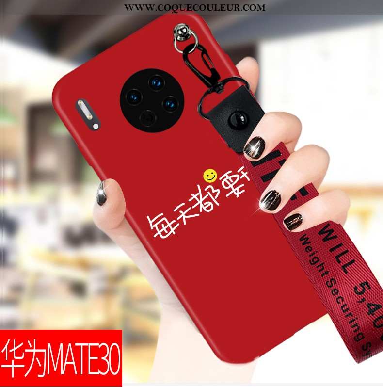 Coque Huawei Mate 30 Personnalité Net Rouge Tout Compris, Housse Huawei Mate 30 Créatif Rouge