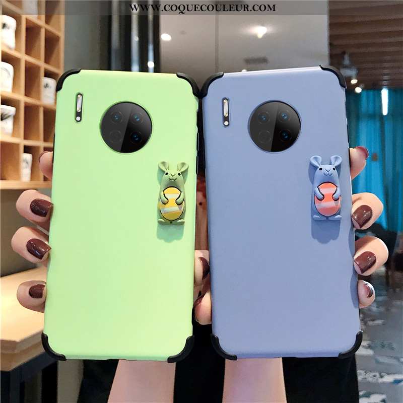 Étui Huawei Mate 30 Dessin Animé Personnalité Dimensionnel, Coque Huawei Mate 30 Modèle Fleurie Vert