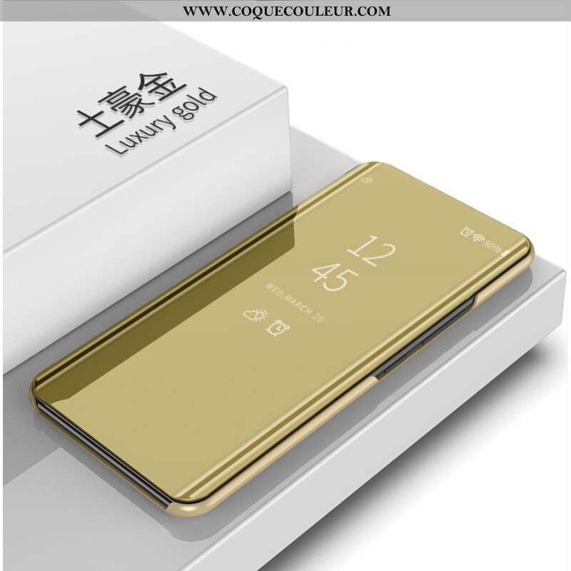 Étui Huawei Mate 30 Protection Téléphone Portable Or, Coque Huawei Mate 30 Cuir Clamshell Doré