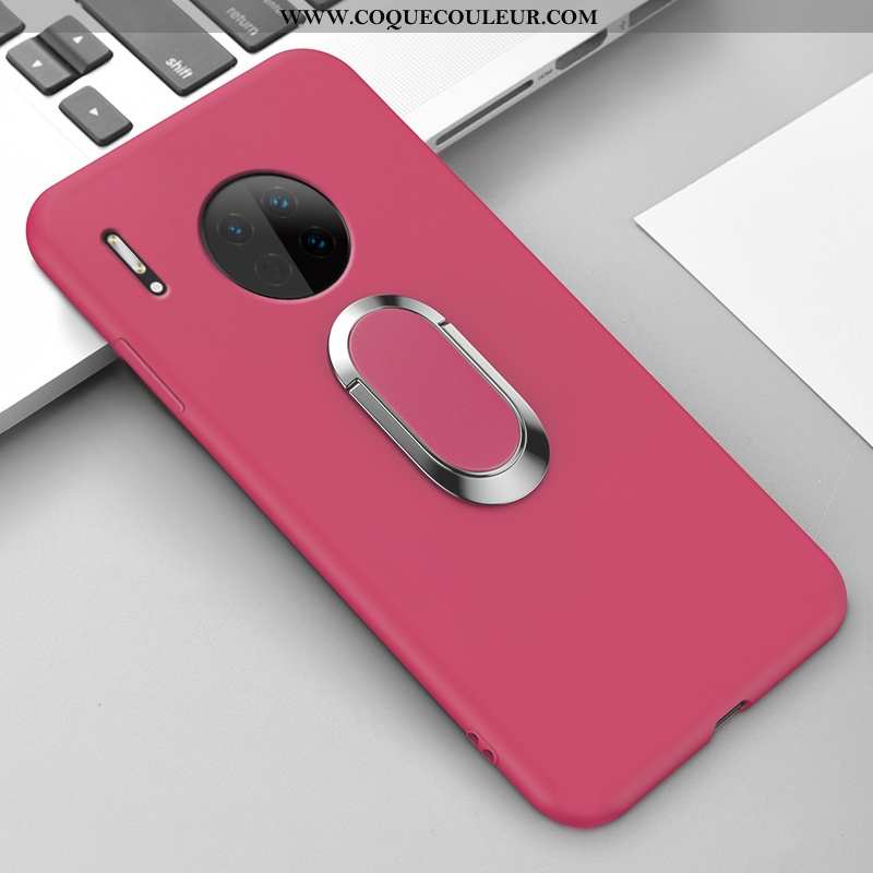 Coque Huawei Mate 30 Silicone Simple Petit, Housse Huawei Mate 30 Protection Vent Rose
