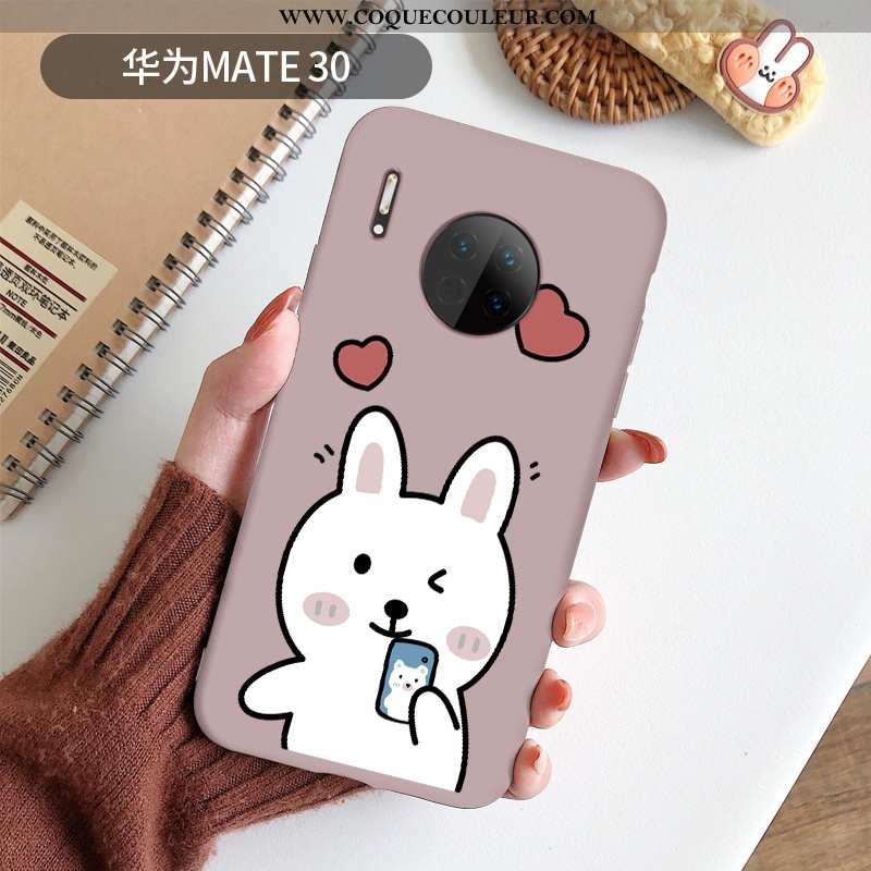 Coque Huawei Mate 30 Dessin Animé Simple Nouveau, Housse Huawei Mate 30 Charmant Amour Bleu