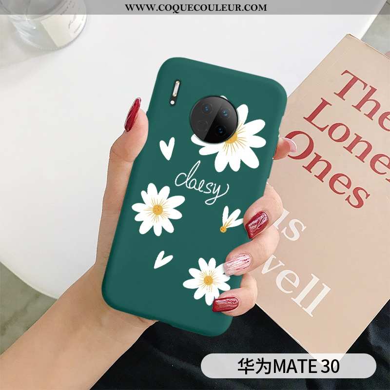 Étui Huawei Mate 30 Silicone Coque Bleu, Huawei Mate 30 Fluide Doux Téléphone Portable Bleu