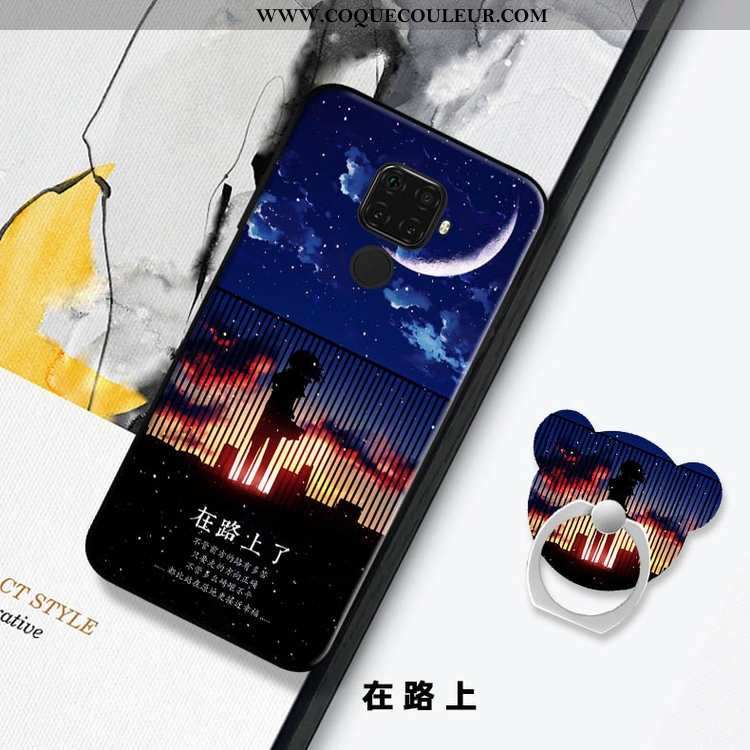 Étui Huawei Mate 30 Lite Mode Bleu Coque, Coque Huawei Mate 30 Lite Ornements Suspendus Tout Compris