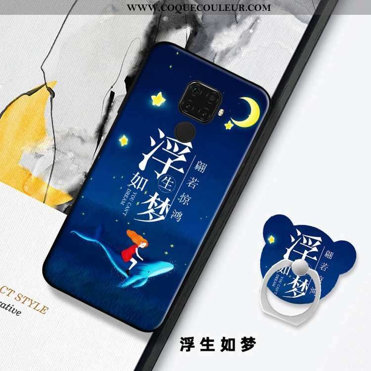 Étui Huawei Mate 30 Lite Mode Bleu Coque, Coque Huawei Mate 30 Lite Ornements Suspendus Tout Compris