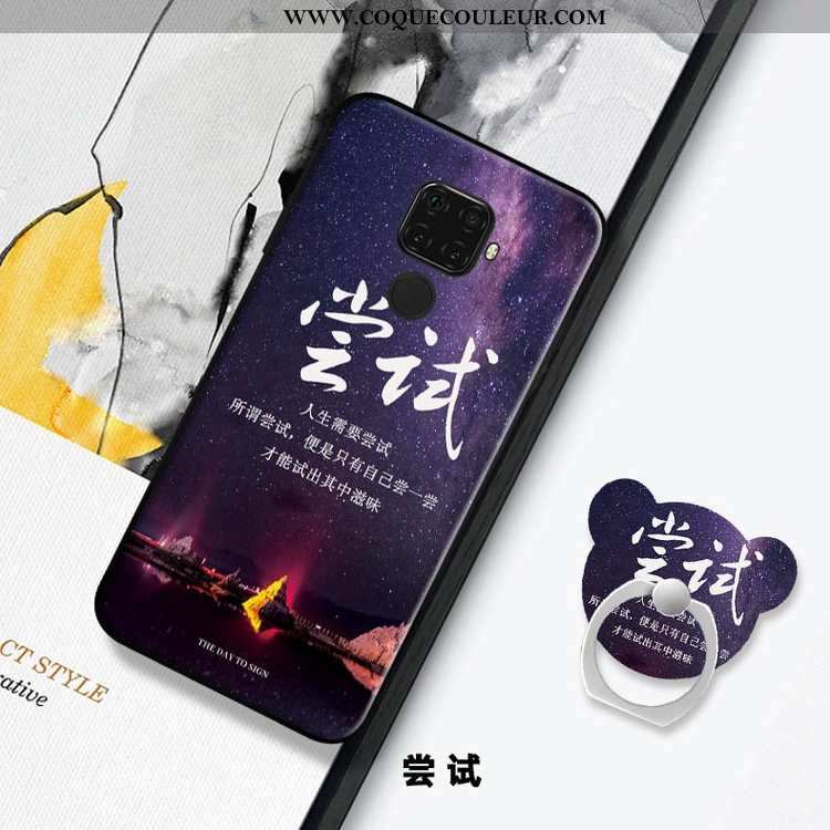 Étui Huawei Mate 30 Lite Mode Bleu Coque, Coque Huawei Mate 30 Lite Ornements Suspendus Tout Compris