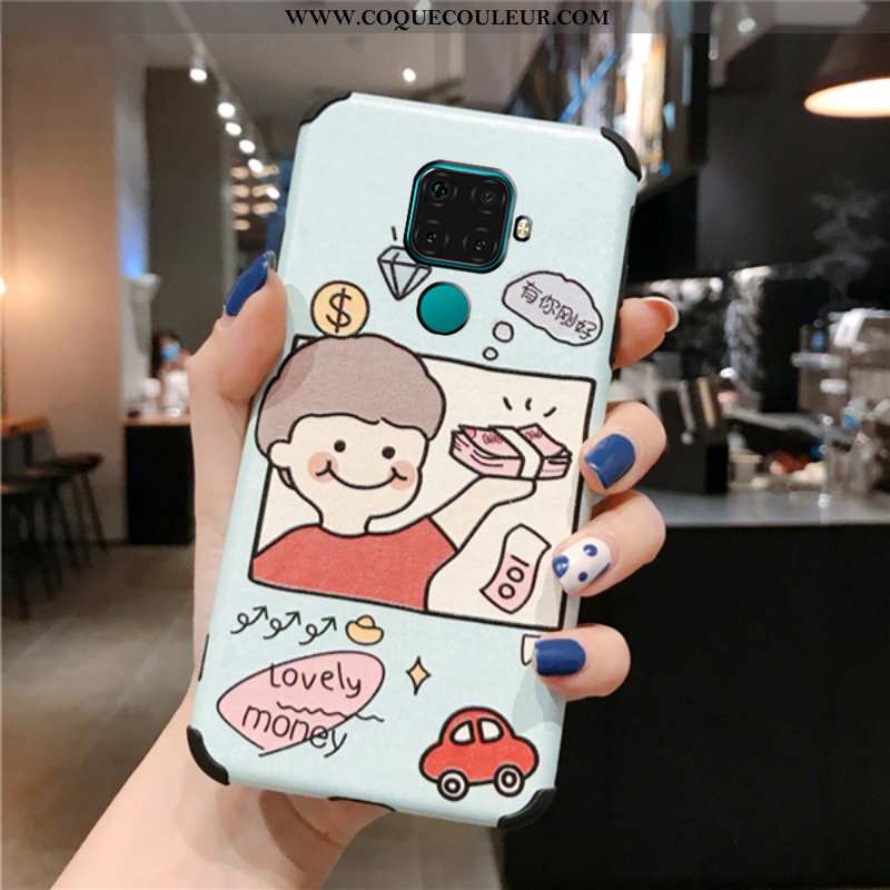 Étui Huawei Mate 30 Lite Modèle Fleurie Tendance Soie Mulberry, Coque Huawei Mate 30 Lite Silicone B