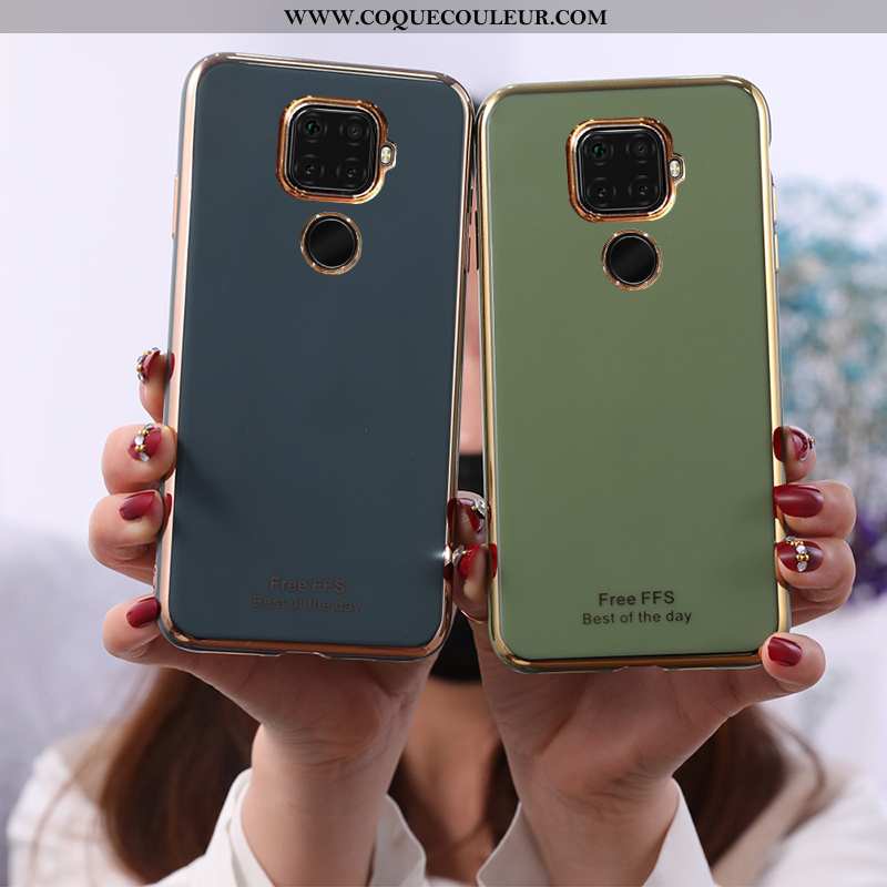 Étui Huawei Mate 30 Lite Protection Vert, Coque Huawei Mate 30 Lite Téléphone Portable Membrane Vert