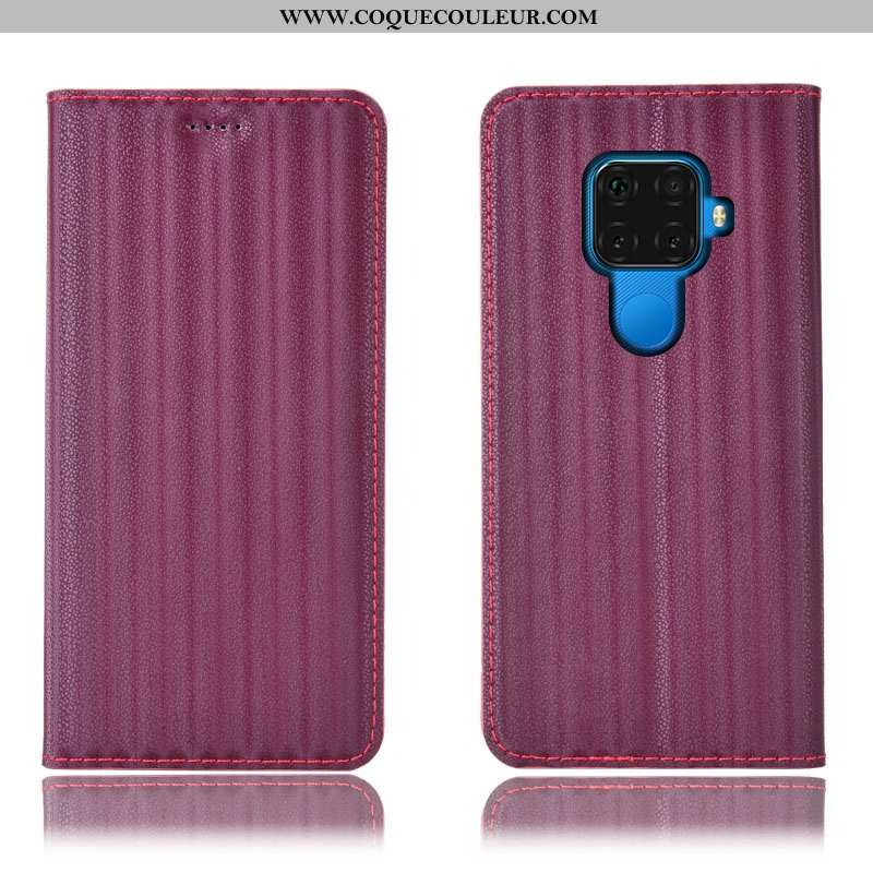 Coque Huawei Mate 30 Lite Modèle Fleurie Bleu Marin, Housse Huawei Mate 30 Lite Protection Étui Bleu