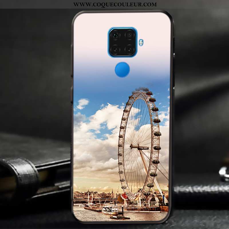 Coque Huawei Mate 30 Lite Délavé En Daim Fluide Doux Téléphone Portable, Housse Huawei Mate 30 Lite 