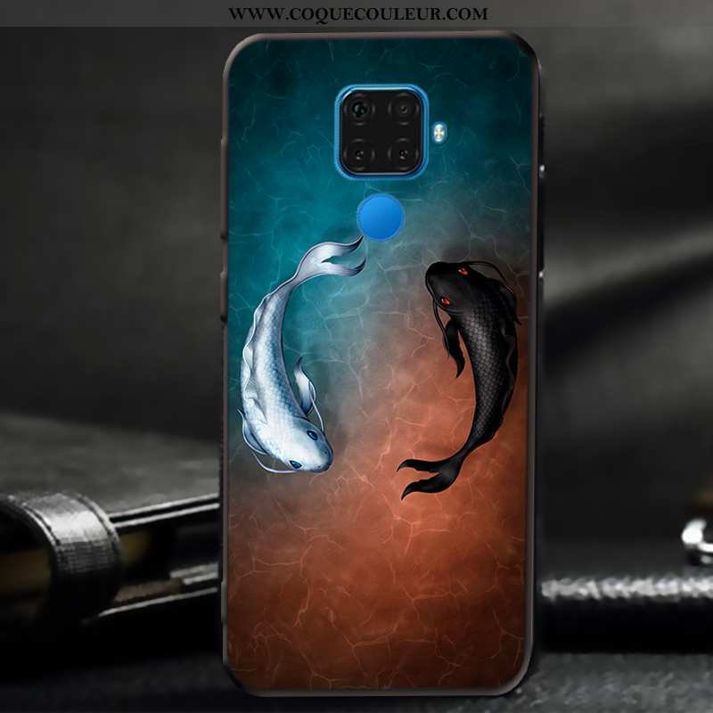 Coque Huawei Mate 30 Lite Délavé En Daim Fluide Doux Téléphone Portable, Housse Huawei Mate 30 Lite 