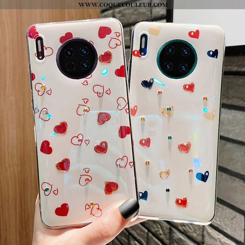 Étui Huawei Mate 30 Pro Protection Fluide Doux Coque, Coque Huawei Mate 30 Pro Tendance Vent Blanche