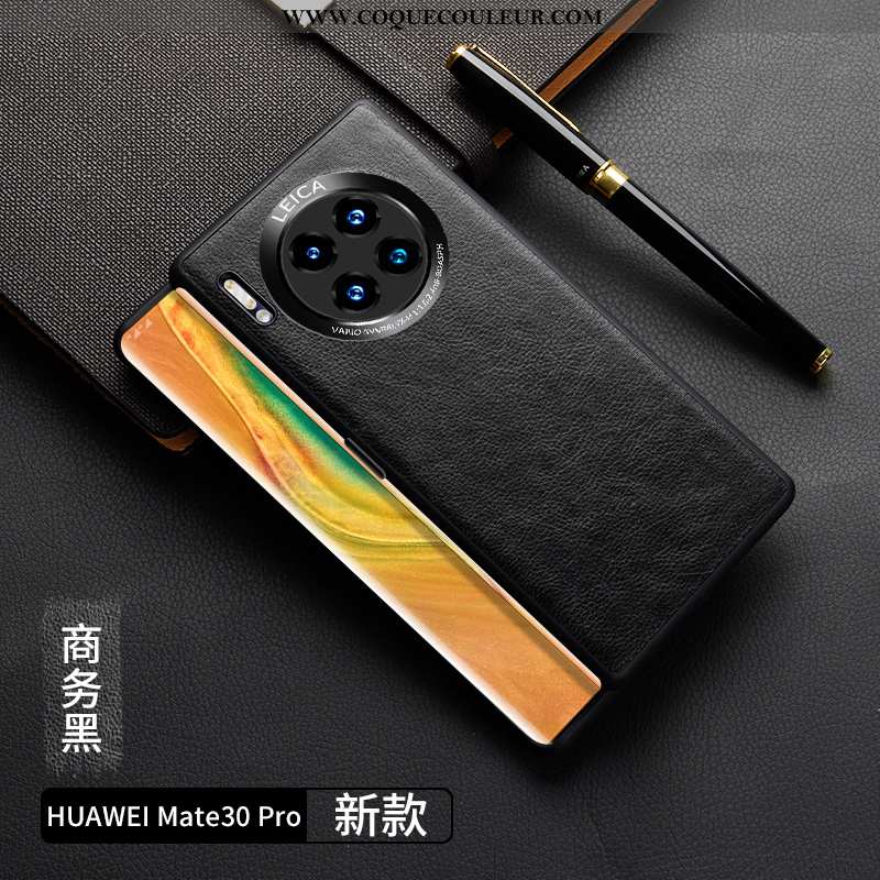 Étui Huawei Mate 30 Pro Silicone Incassable Cuir, Coque Huawei Mate 30 Pro Protection Téléphone Port