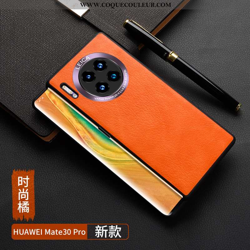 Étui Huawei Mate 30 Pro Silicone Incassable Cuir, Coque Huawei Mate 30 Pro Protection Téléphone Port