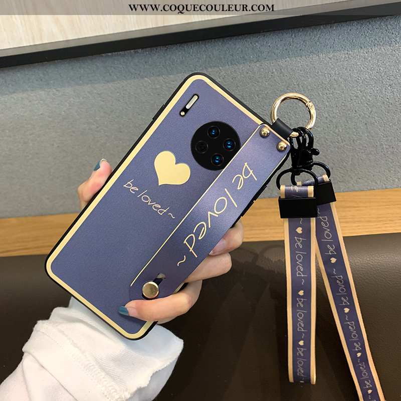 Étui Huawei Mate 30 Pro Ultra Personnalité Simple, Coque Huawei Mate 30 Pro Tendance Bleu