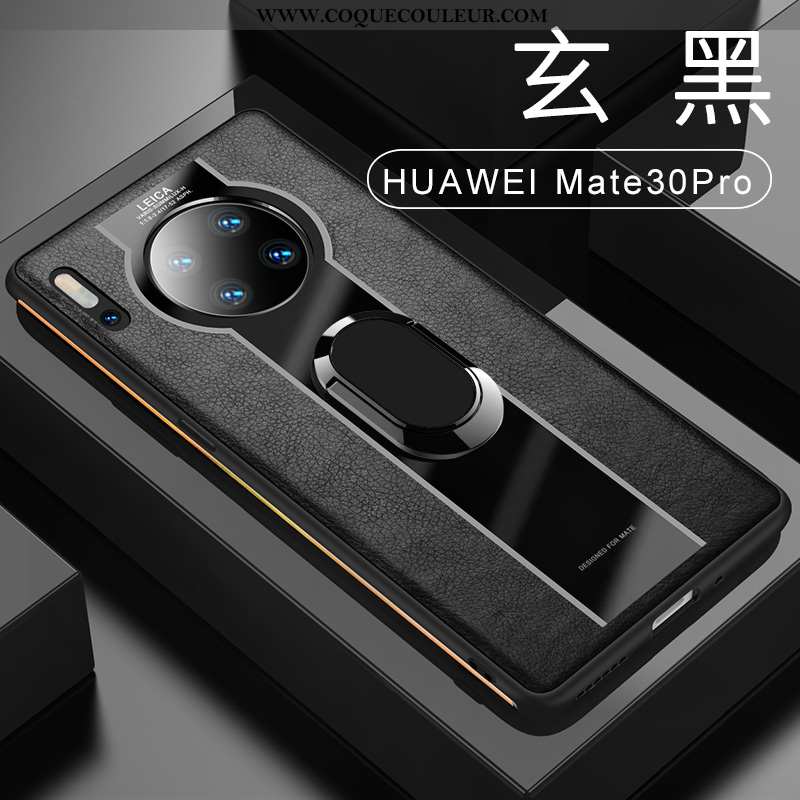Étui Huawei Mate 30 Pro Ultra Cuir Noir, Coque Huawei Mate 30 Pro Légère À Bord Noir