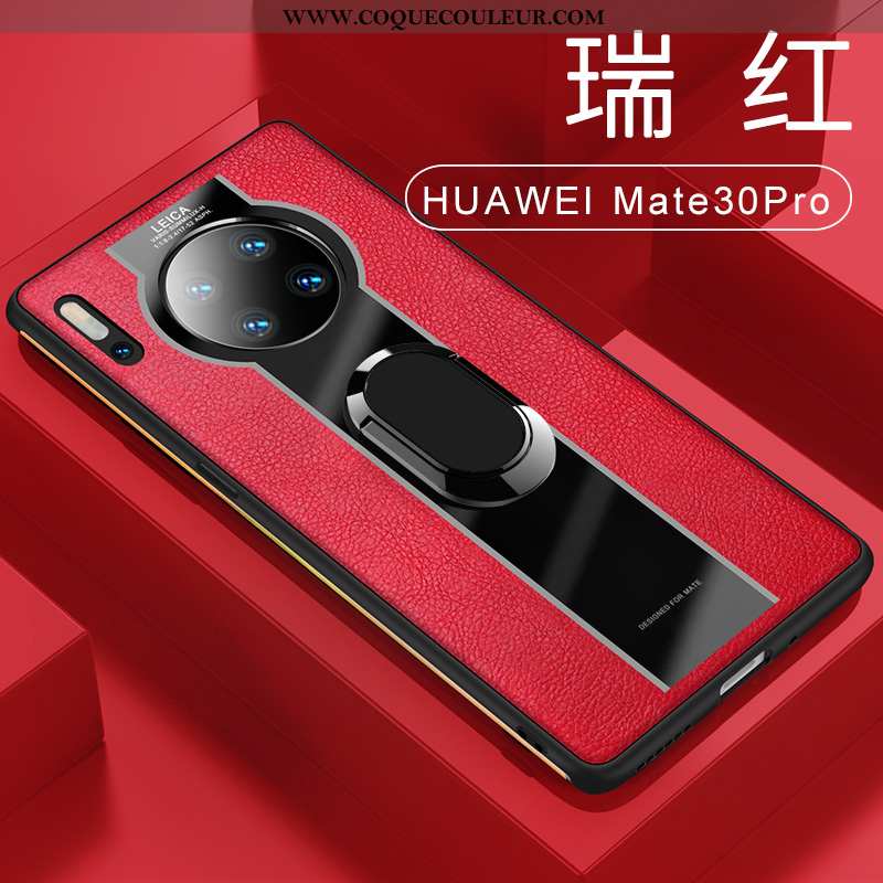 Étui Huawei Mate 30 Pro Ultra Cuir Noir, Coque Huawei Mate 30 Pro Légère À Bord Noir