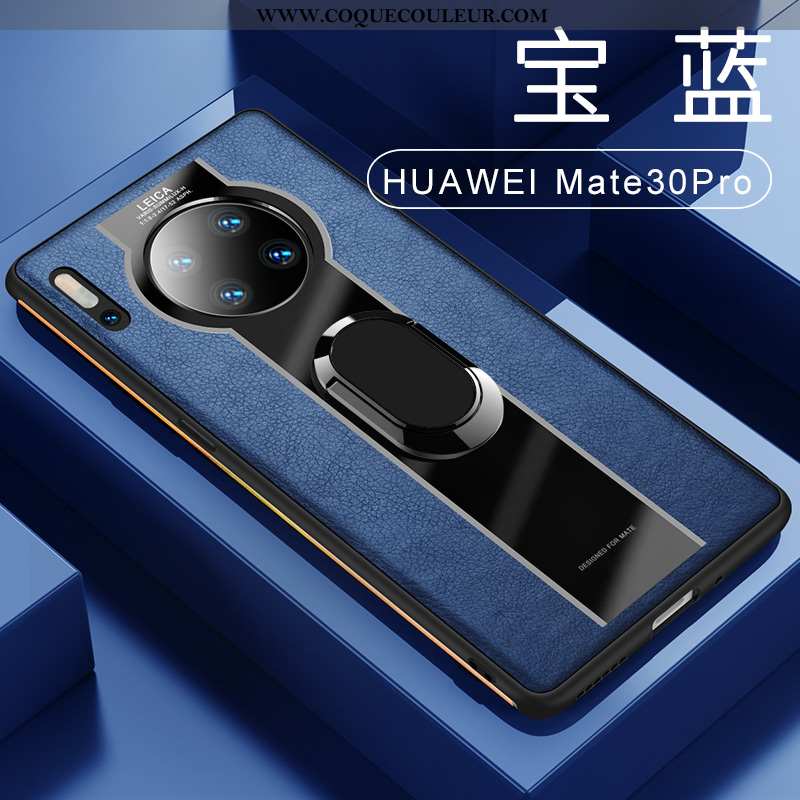 Étui Huawei Mate 30 Pro Ultra Cuir Noir, Coque Huawei Mate 30 Pro Légère À Bord Noir