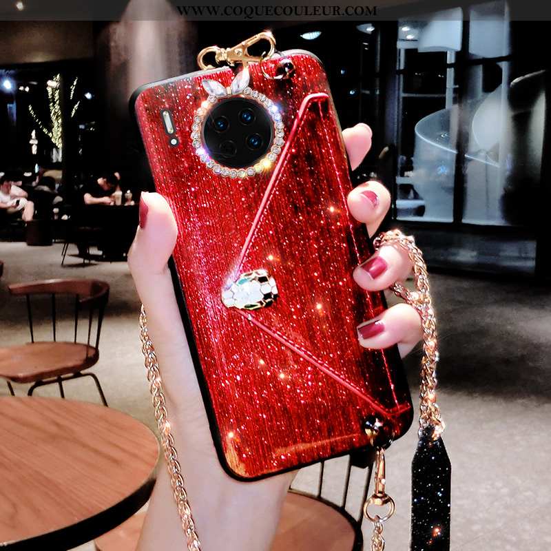 Coque Huawei Mate 30 Pro Mode Rouge Clair, Housse Huawei Mate 30 Pro Luxe Créatif