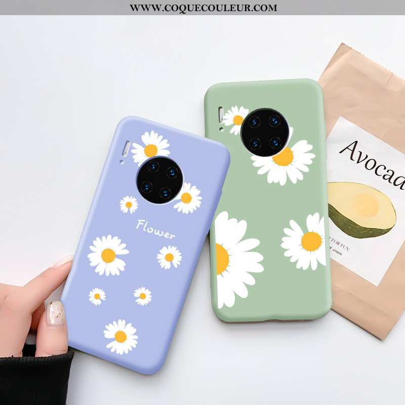 Étui Huawei Mate 30 Pro Charmant Amoureux Bleu, Coque Huawei Mate 30 Pro Tendance Fluide Doux Bleu