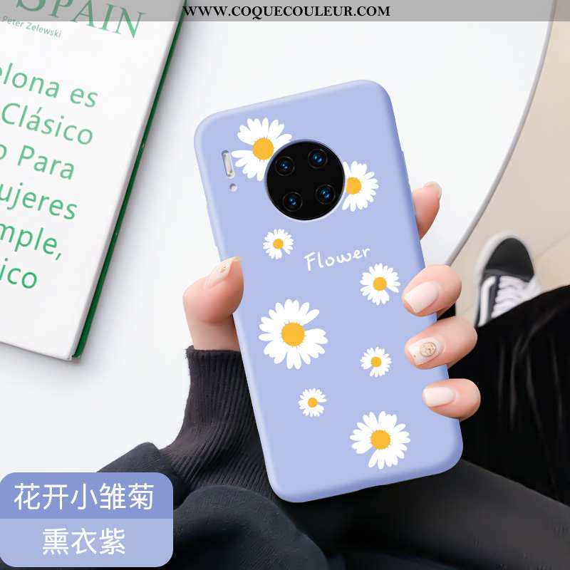 Étui Huawei Mate 30 Pro Charmant Amoureux Bleu, Coque Huawei Mate 30 Pro Tendance Fluide Doux Bleu